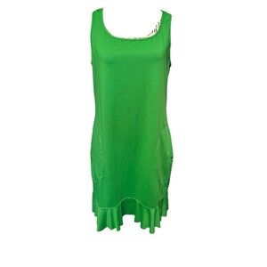 Vintage Tommy Bahama Sleeveless Green Dress Golf Tennis Pickleball Preppy School